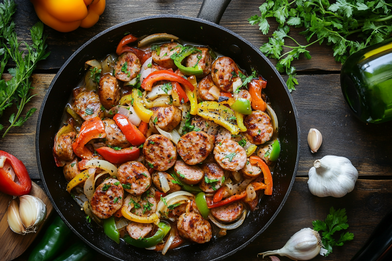 Savory Italian Sausage with Peppers and Onions